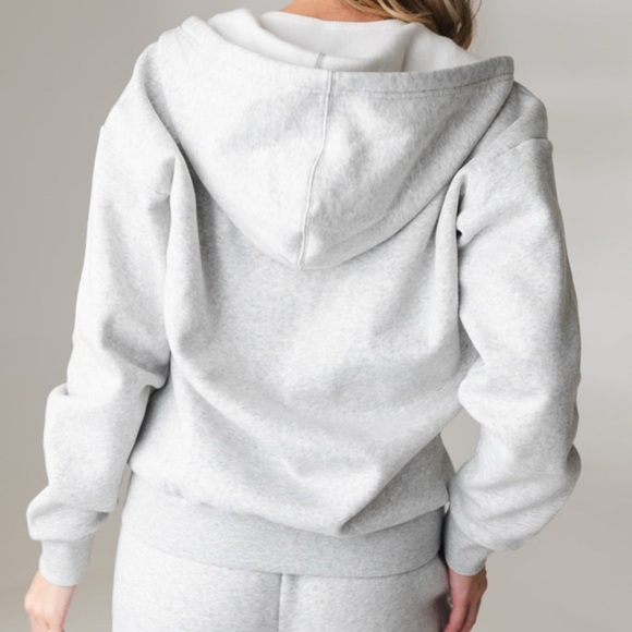 Vitality Stone Marl Grey Cozy Uni Zip Up Hoodie Size Small - Picture 2 of 15